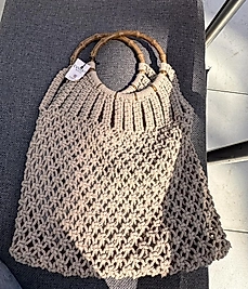 El Yapımı Ahşap Askı Detaylı Çanta