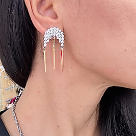 Tasarım Taşlı Tarz Küpe