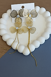 stainless Steel Çiçekli Küpe